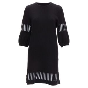 Chanel wool angora cut out lurex sweater dress